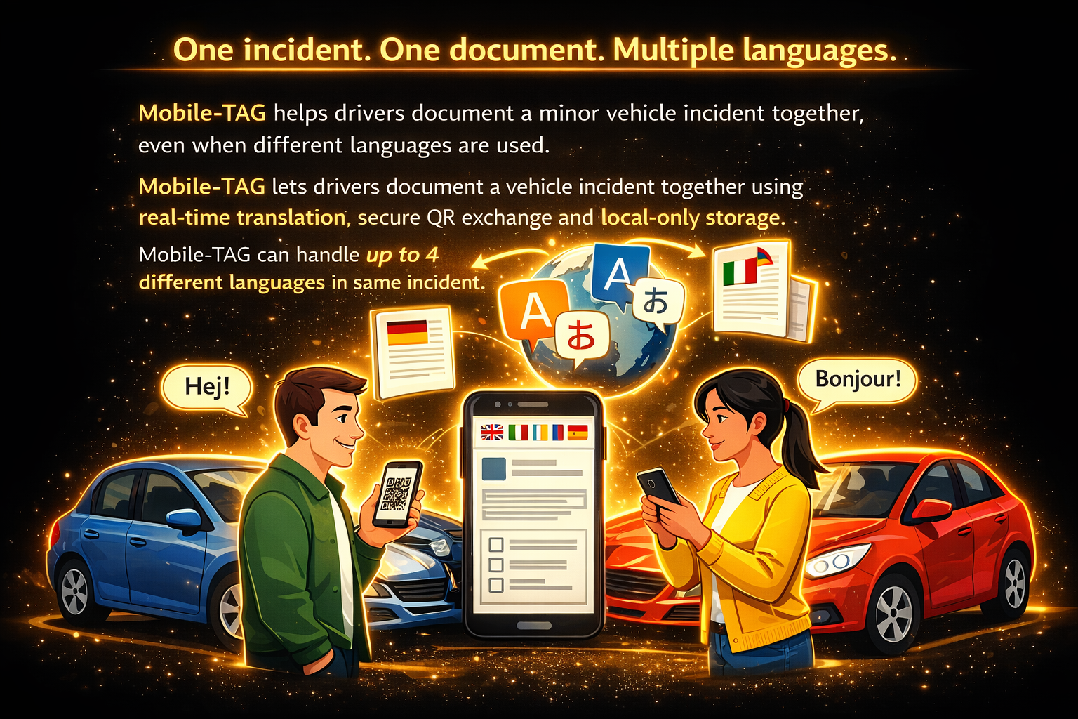One incident. One document. Multiple languages.