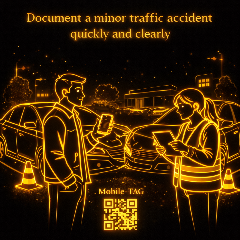 Document a minor traffic accident quickly and clearly